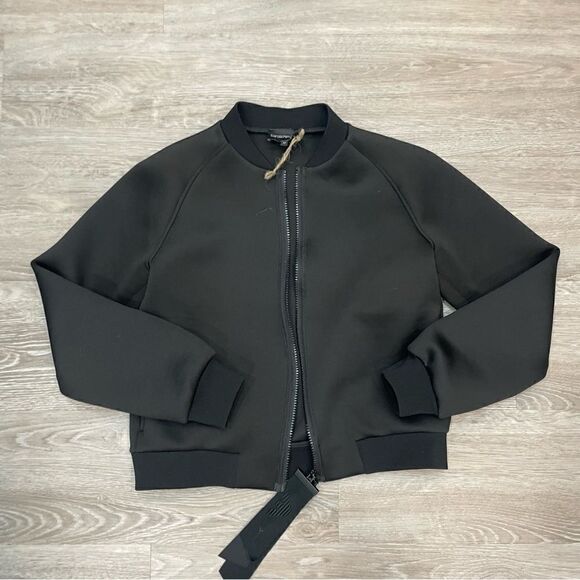 EMPORIO ARMANI Black Neoprene Bomber with back logo - Picture 6 of 12